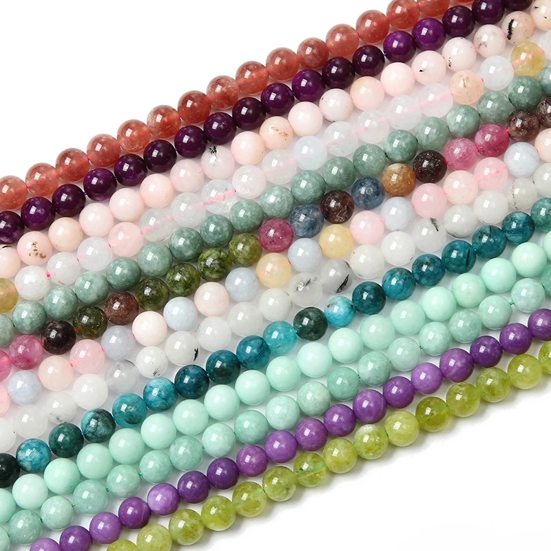 Модные круглые бусины из Нефритового зеленого камня натурального цвета для изготовления ювелирных изделий своими руками