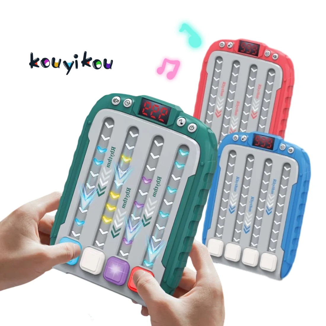 KOUYIKOU 2024 Handheld Puzzle Press Toy Light Up Sensory Fidget Toys Quick Push Game Educational Game Machine For Kid Adult