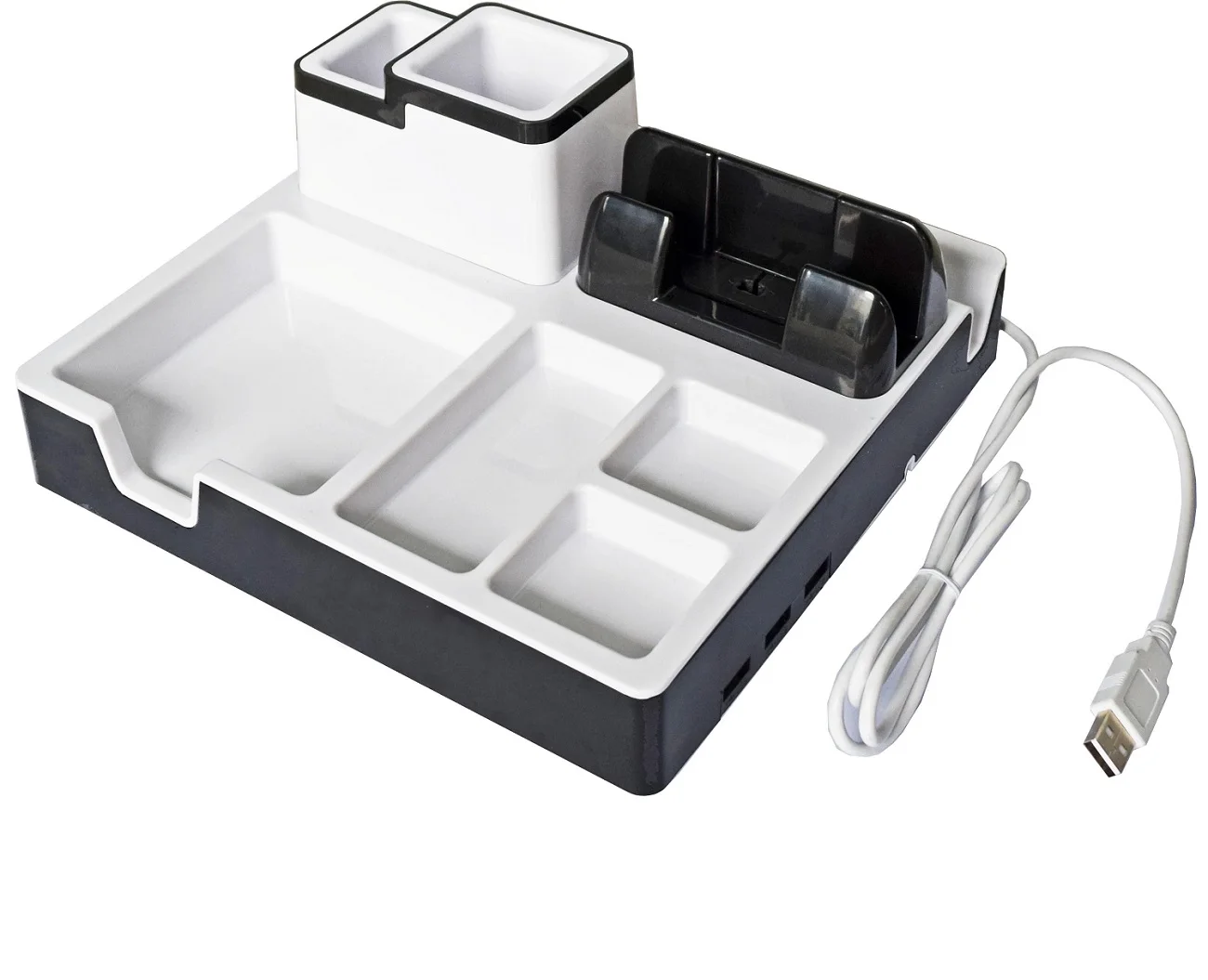 Electronic Component desk wire organizer container docking station letter pencil cup handmade storage computer desk organizer