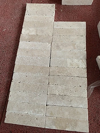2024 Hot Sale Good Price Modern Custom Tumbled Travertine Mosaic Tiles Outdoor Hotel Projects Garage Floor Tiles Graphic Design