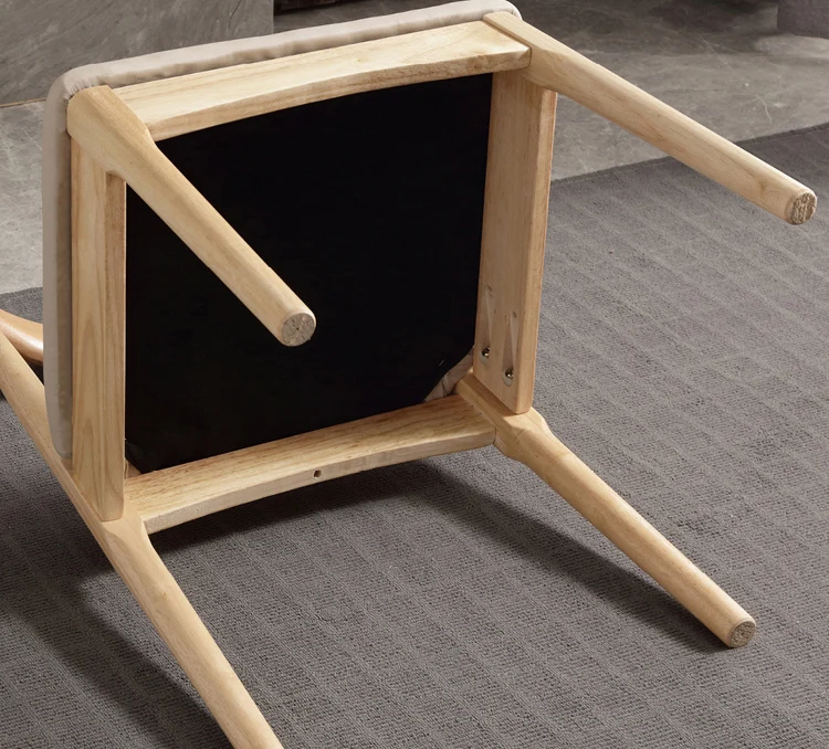 2023 Modern style Luxury hotel solid wood cow horn chair Wood Restaurant Dining chair