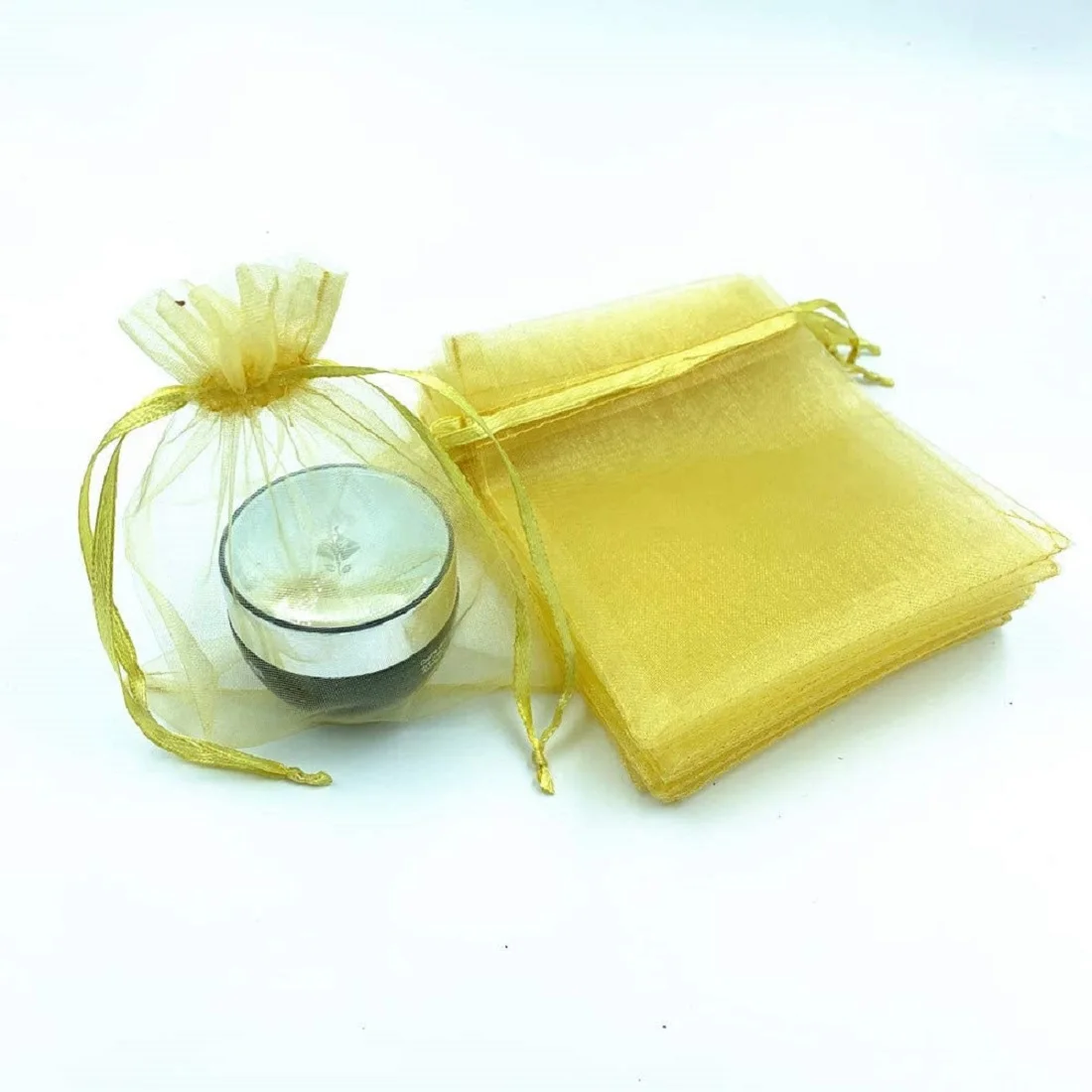 Best Seller 25 Colors 100PCS/Pack Small Size 8x10cm Premium Quality Sheer Organza Mesh Bag Organza Mesh Pouch