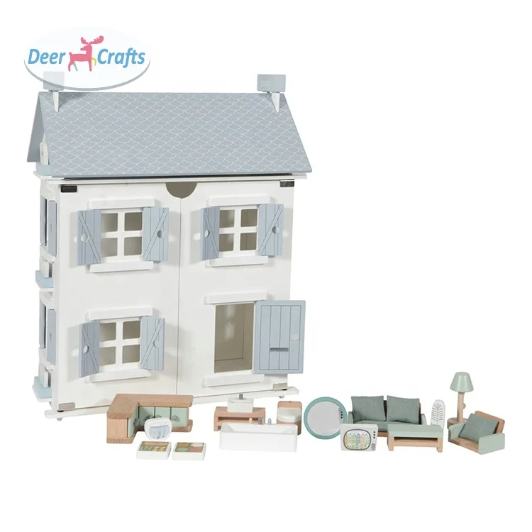 New creative wooden mini doll house toys for children playing DA06443