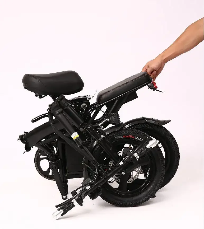 Wholesale 14inch Electric Bicycle Two Seats folding E Bike 250w Electric Bike