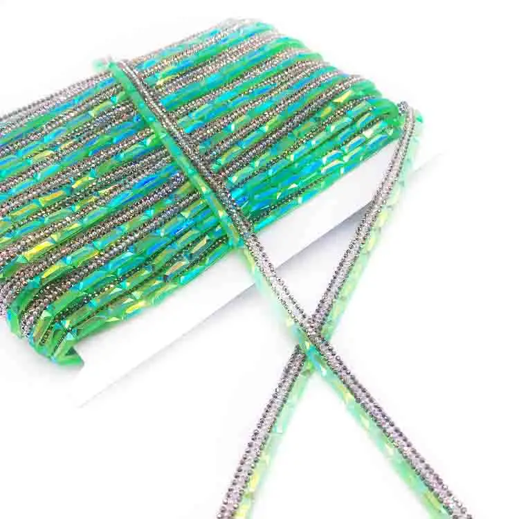 customized carnival costume manufacturer jewelry rhinestone trimmings clothing diamond chain trims