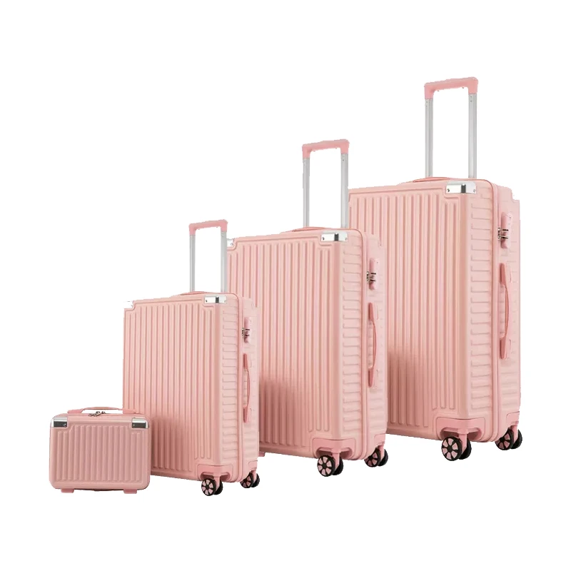 YX16952 Hot Sale ABS Suitcase Sets maleta de viaje PC Carry on Luggage Set Zipper Fashion Luggage with Waterproof
