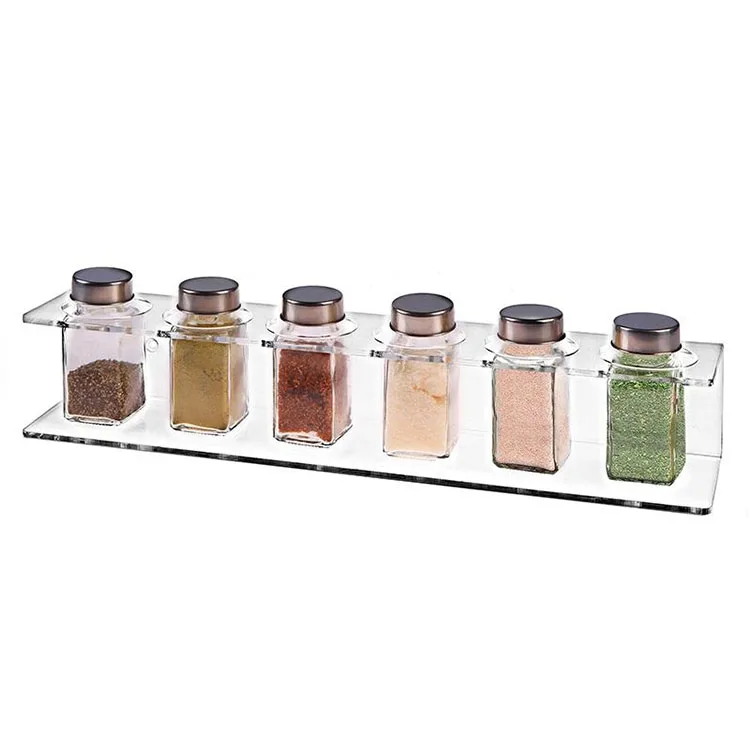 Cheap Freestanding Clear Acrylic Spice Bottle Rack