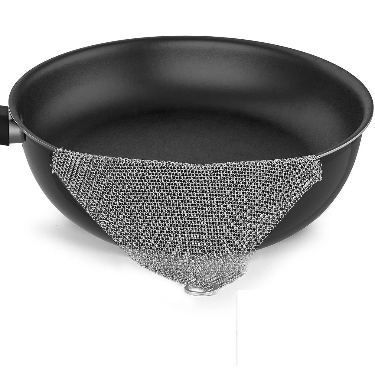 7 X 7' 316 Stainless Steel Mesh Cast Iron Cleaner with 3.8 mm Chainmail Scrubber