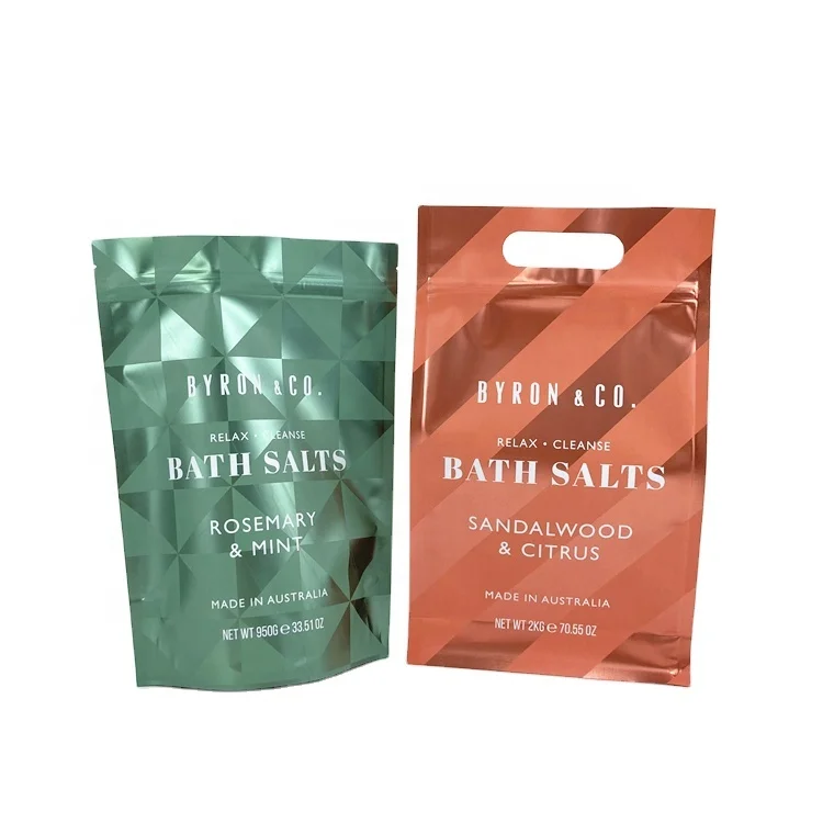 Custom Heat Seal Bags 250G Coffee Scrub Packaging Pouch Custom Printed Aluminum Foil Plastic Bag For 16Oz 1Kg Bath Salt