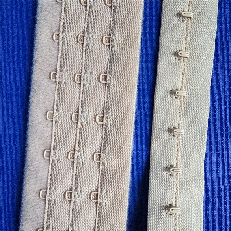 factory wholesale 3 lines coated or silver color hook and eye tape for bra and corset TCHE03
