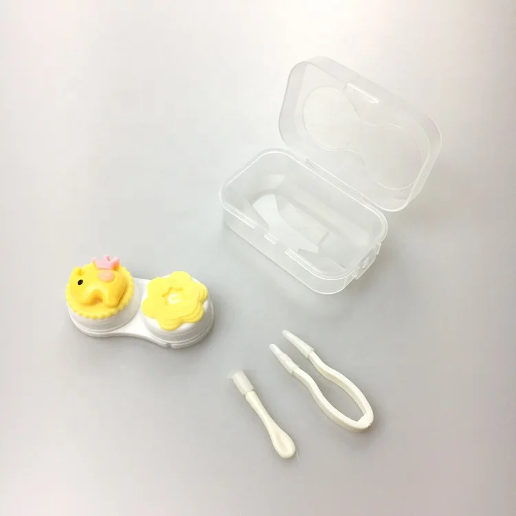 3D милый Футляр для контактных линз, милый Футляр для контактных линз, принимаем печать логотипа на футляре A-S001