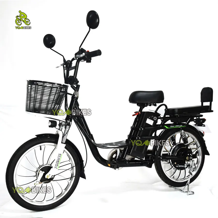 YQEBIKES 20*2.125inch green city cheap electric bike 48v 350w lithium classic pedal assist electric delivery bicycle with CE