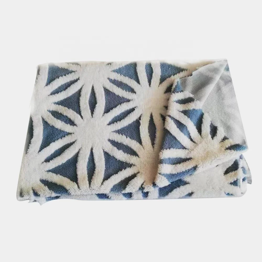 Чистый небесно-голубой искусственный мех хлопок shahtoosh плюшевая ткань с новым рисунком