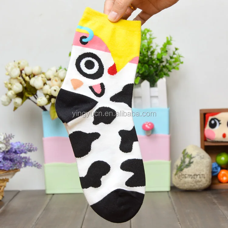 2021 Hot Sale  Korean Style Animal Socks Fashion Novelty Warm Cartoon Crew Socks Comfortable Breathable Cotton Socks