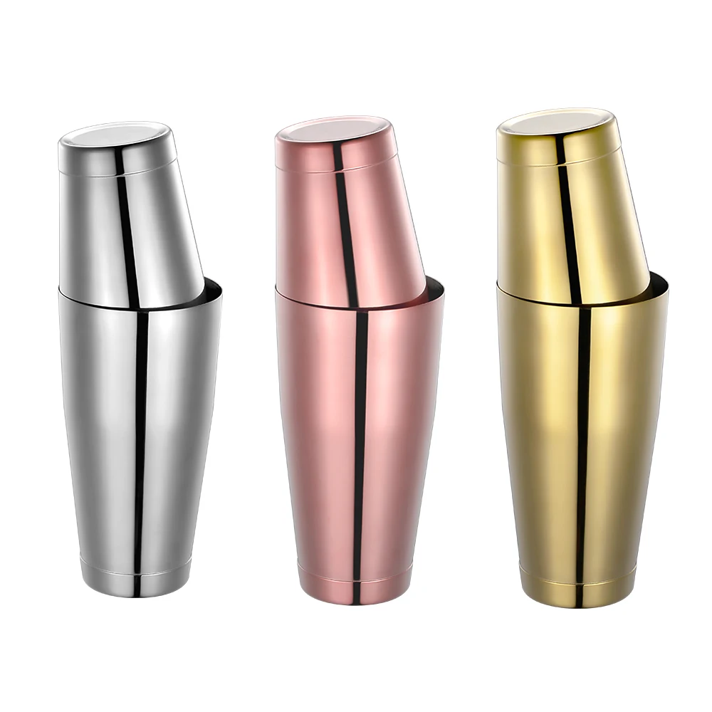 E-fine copper cocktail shaker stainless steel 2-piece shaker bar cocktail shaker  bar tools boston cocktail shakers 800ml