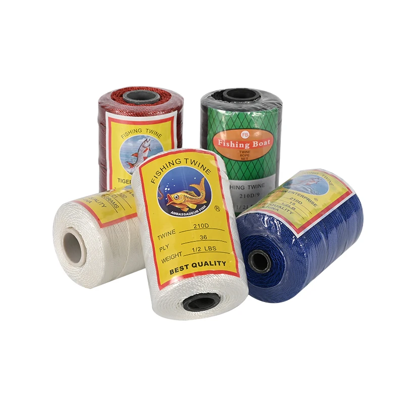 1/2LB Weight Colour Twine Multifilament Twine Polyester Twine For Fishing net