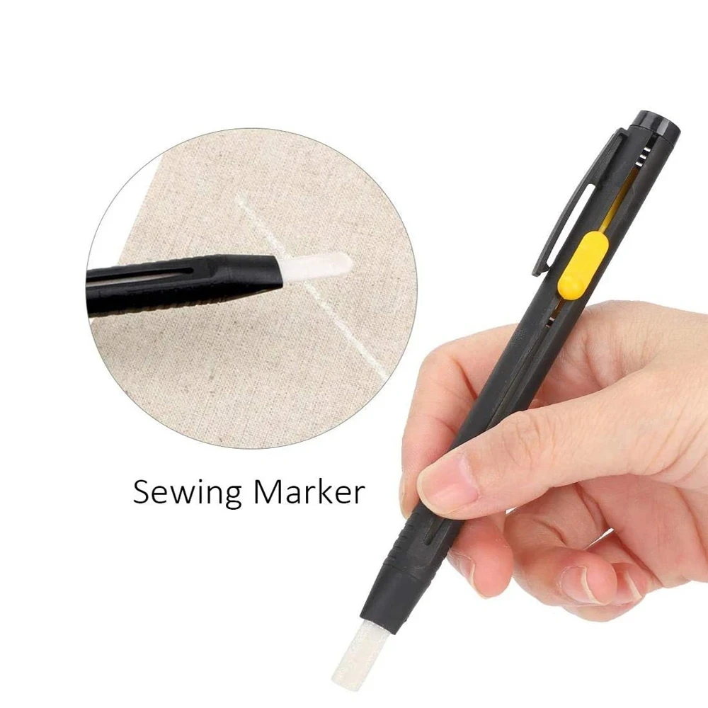 20pcs Tailors Chalk Fabric Marker Chalk Pen& 2pcs Pen Holder for Tailoring Sewing Quilting Crafting Fabric Marking Accessories