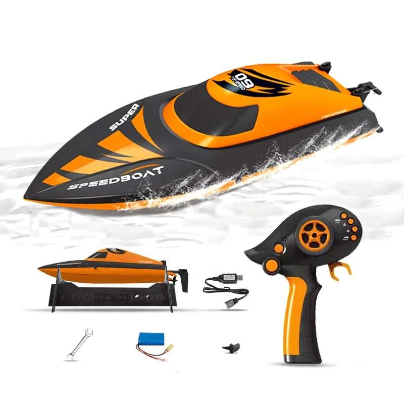 2.4GHz 4CH Full Scale Remote Control Model Ship Boat Capsized Reset High Speed Electric RC Racing Boat Toy