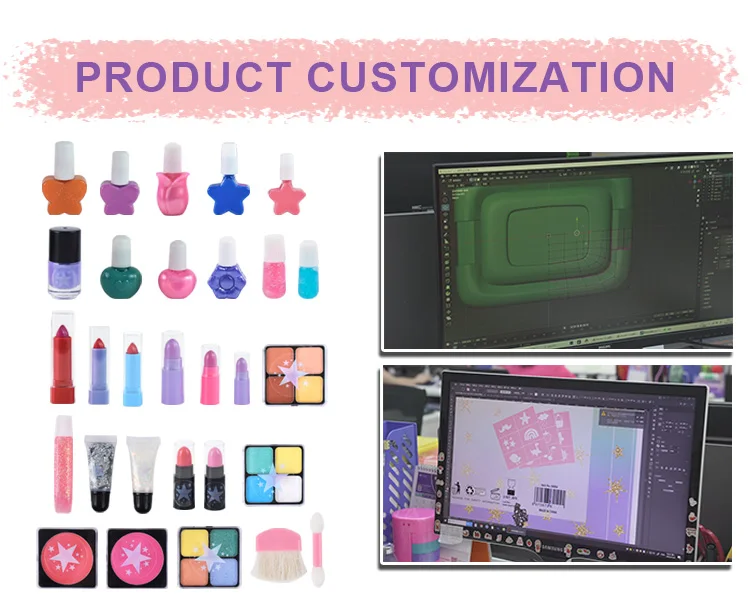 Wholesale Customized Real Cosmetics Set Kids Make Up Toys Organic Makeup For Young Girls