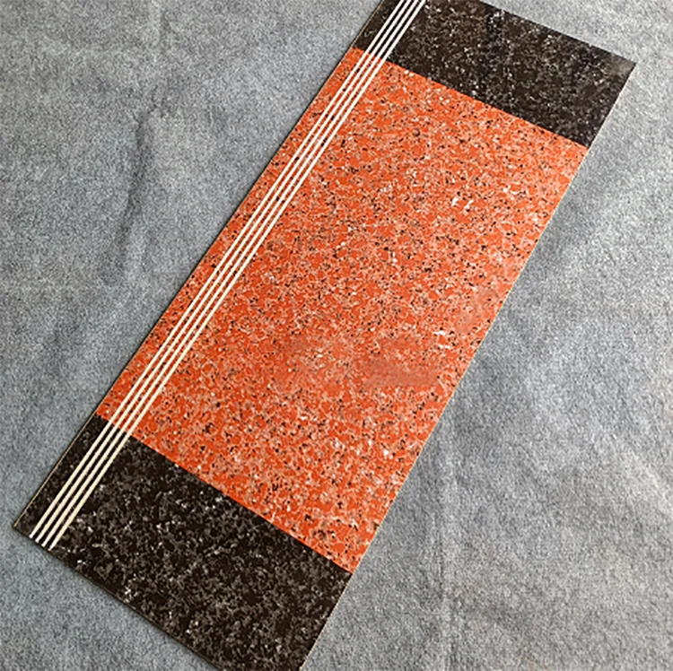 brown strip pattern decorative tiles for stair modern house building material floor tiles design OS612615