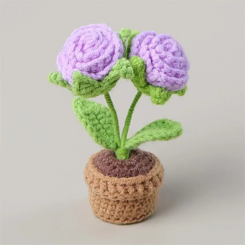 Wholesale DIY plant crochet flower doll for baby toys Hand Knitting