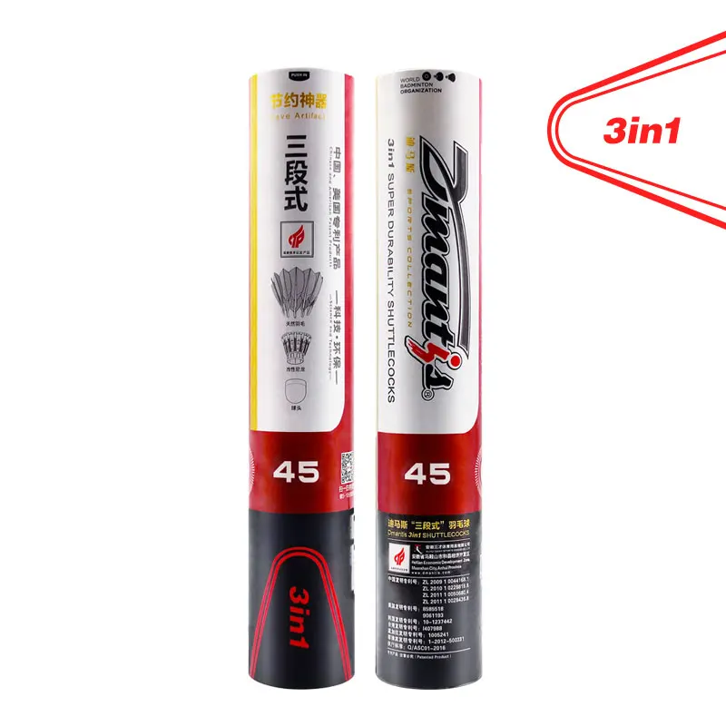 Factory Supply Brand Professional Badminton Shuttlecock for Club Training 3in1 Hybrid Original Shuttlecocks with Goose Feather