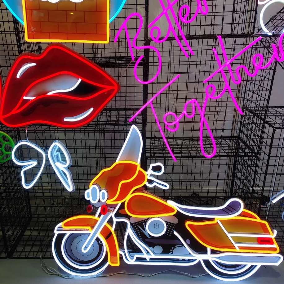 custom energy drink flex faux silicone led acrylic sign factory outdoor wall Neon sign for tequila whiskey vodka champagne beer