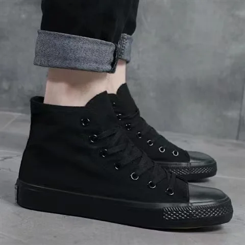 High Top Canvas Shoes Lovers Shoes Simplicity Trendy Shoes for Students