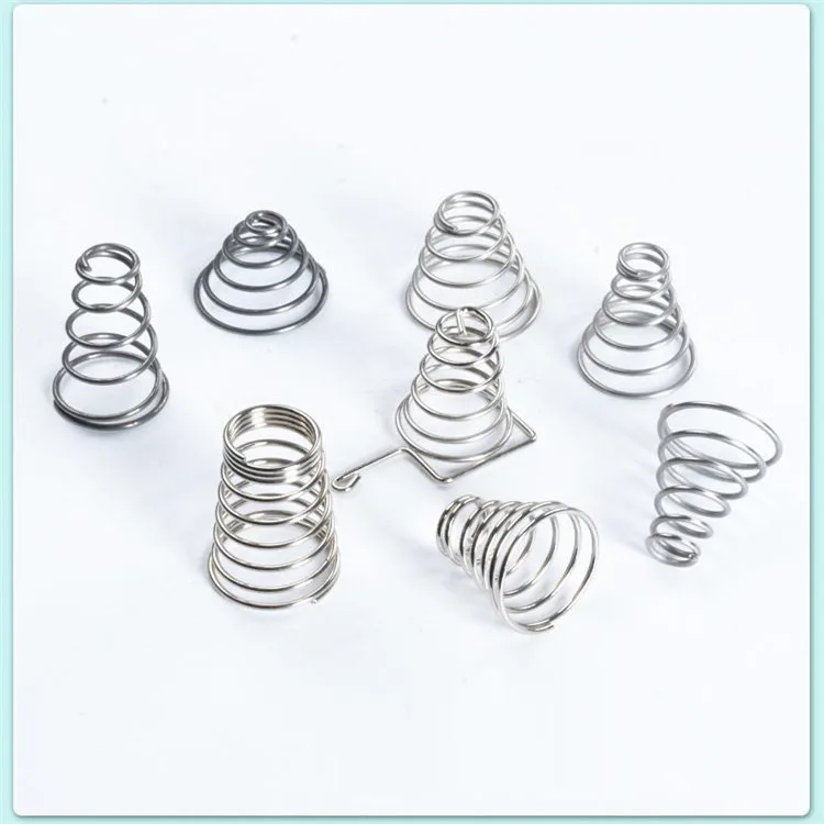 Heli spring Manufacturer custom sliver black small conical  stainless steel tower type spring