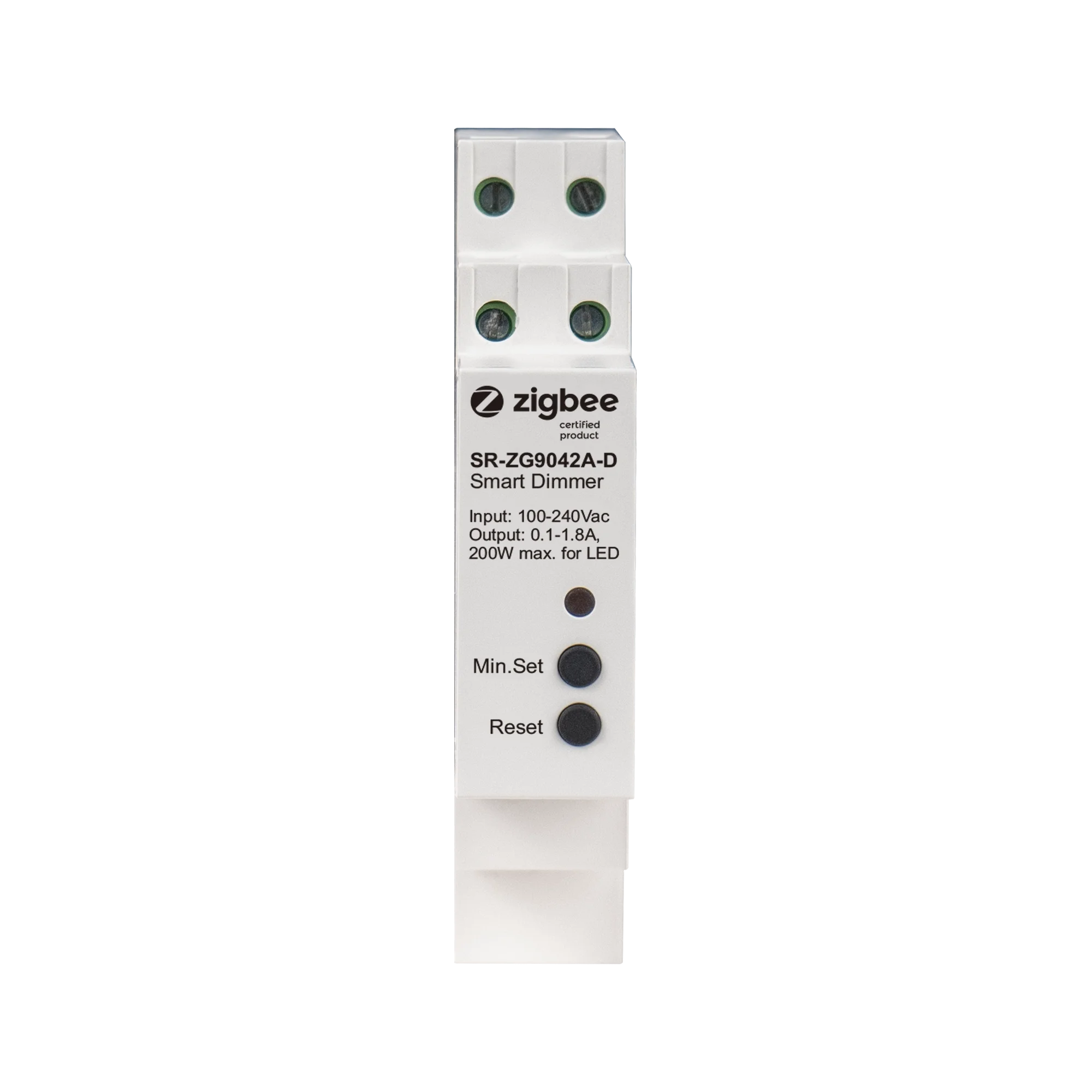 Sunricher 400W ZigBee Din Rail Smart Phase Cut Dimmer With 100-240VAC Wide Input and Output Voltage