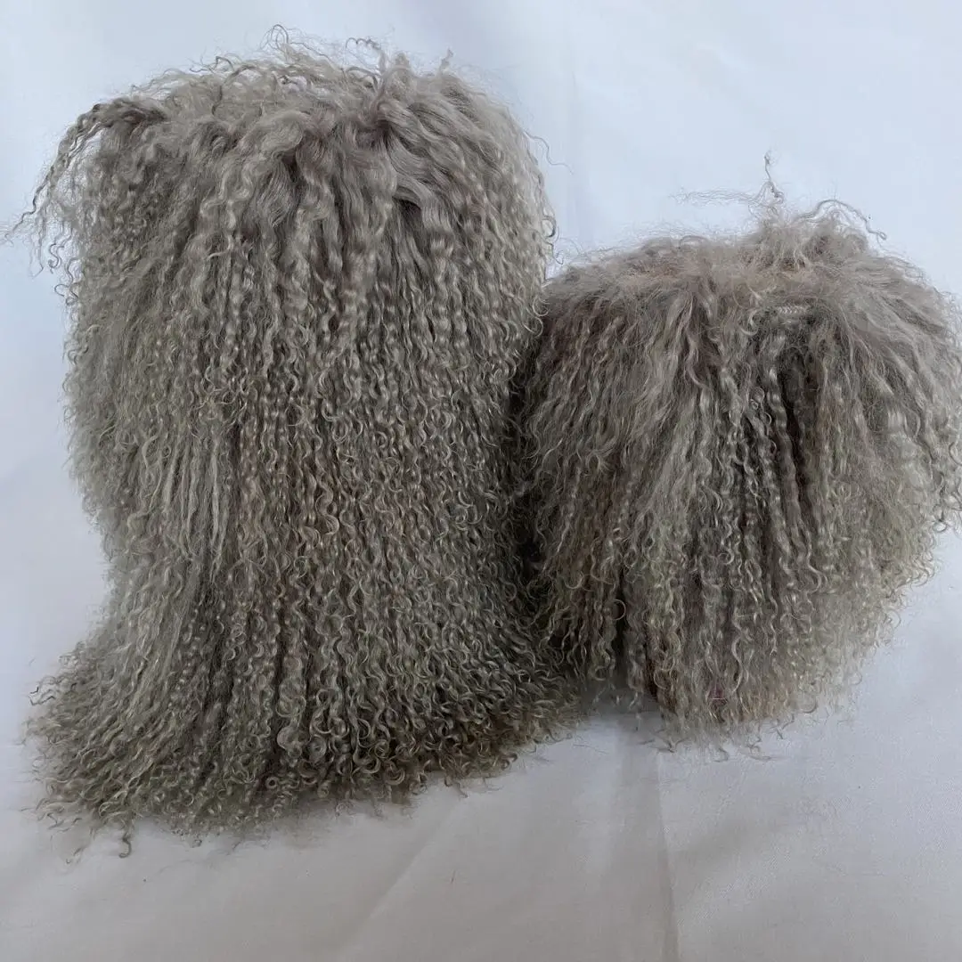 
Wholesale cheap factory price winter high quality wool fur lamb fur warm snow boots for women and girls 