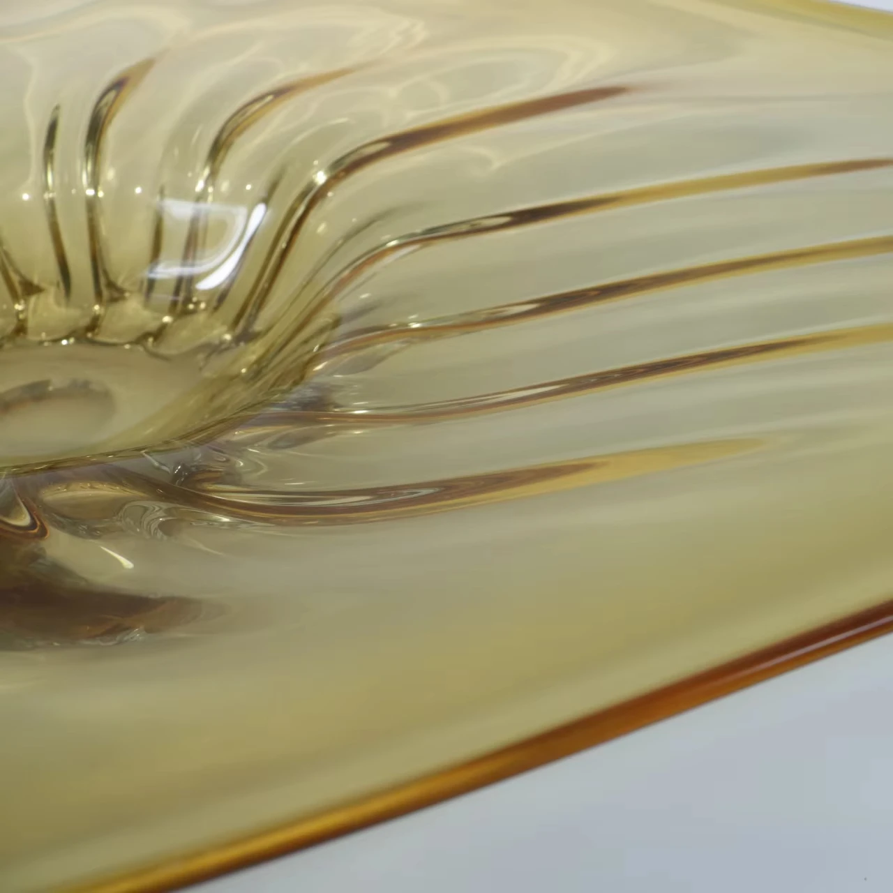 Coastal Glass Serving Tray for Home Decor Large Rectangular Wood and Gold Tray for Food and Decoration Elegant Packaging