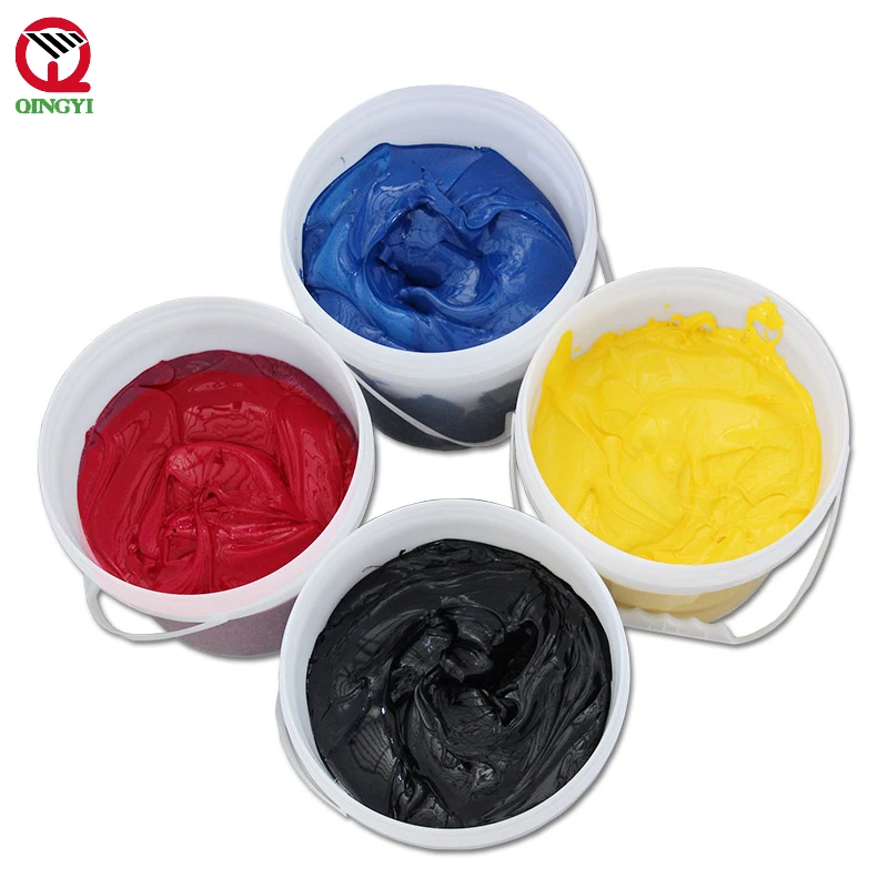 Qingyi factory pvc silk transfer plastisol inks white for screen printing textile t shirt