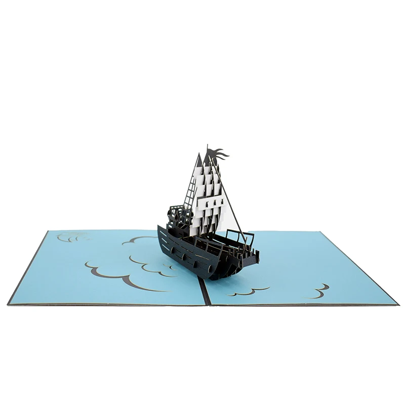 
3D handmade greeting card sailing card manufacturer wholesale 