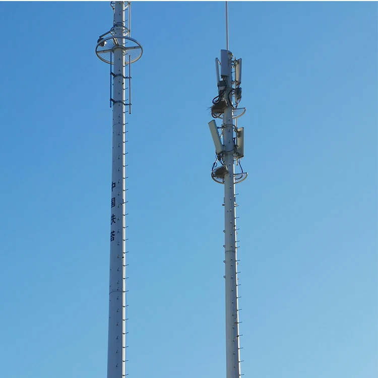 Pipe Telecommunication Wifi Antenna Tower Galvanized Single Tube Communication Tower Steel Tubular Pole