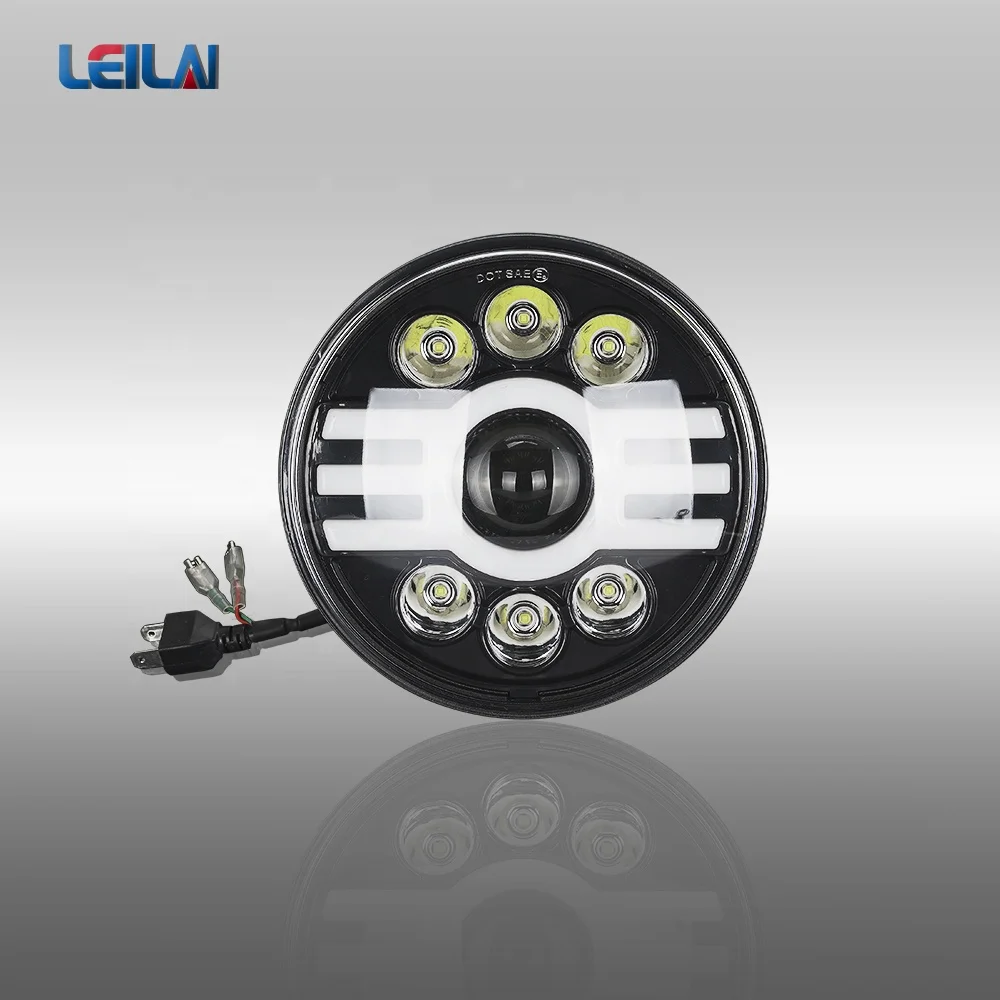 Hot Selling 12V 24V 80W Round LED Headlight For Jeep