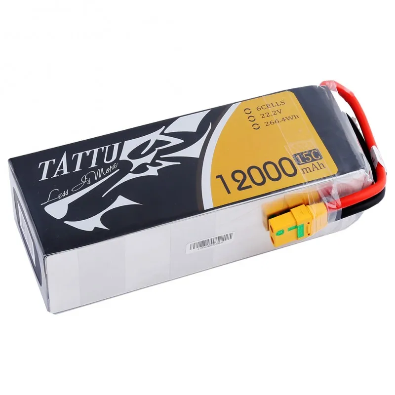 Gens Tattu 12000mAh 6S1P 15C 22.2V Lipo Battery Pack