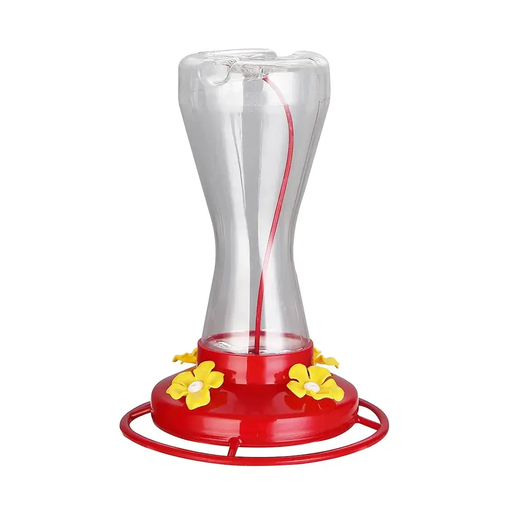 HUAZHIJIE branded 16 Oz Outdoor Hanging 4 Nectar Feeding Stations Plastic Humming Bird Feeder Drinker