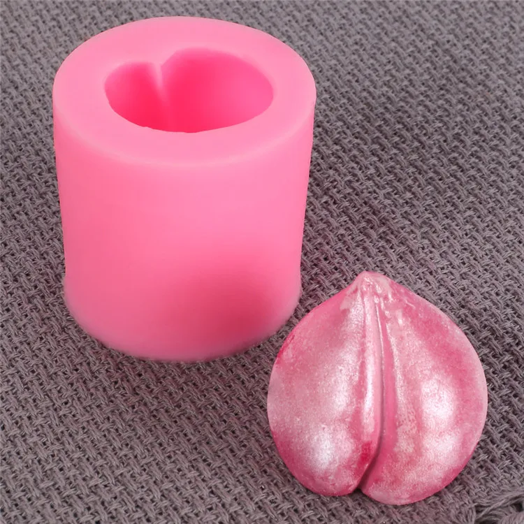 3D Peach Shaped Fondant Silicone Mold Craft Chocolate Baking Mold Mousse Cake Decorating Tools Soap Mould