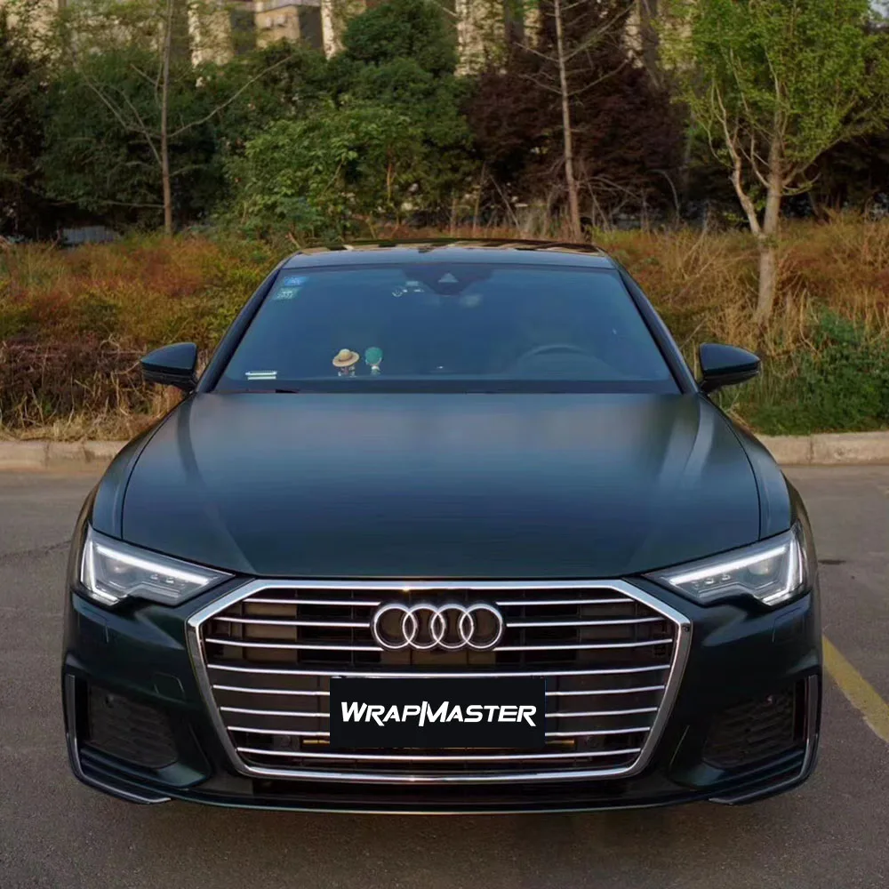 WRAPMASTER 1.52*18metre Ultra Matte Metallic Stone Green Car Vinyl Wrap Car Films colors