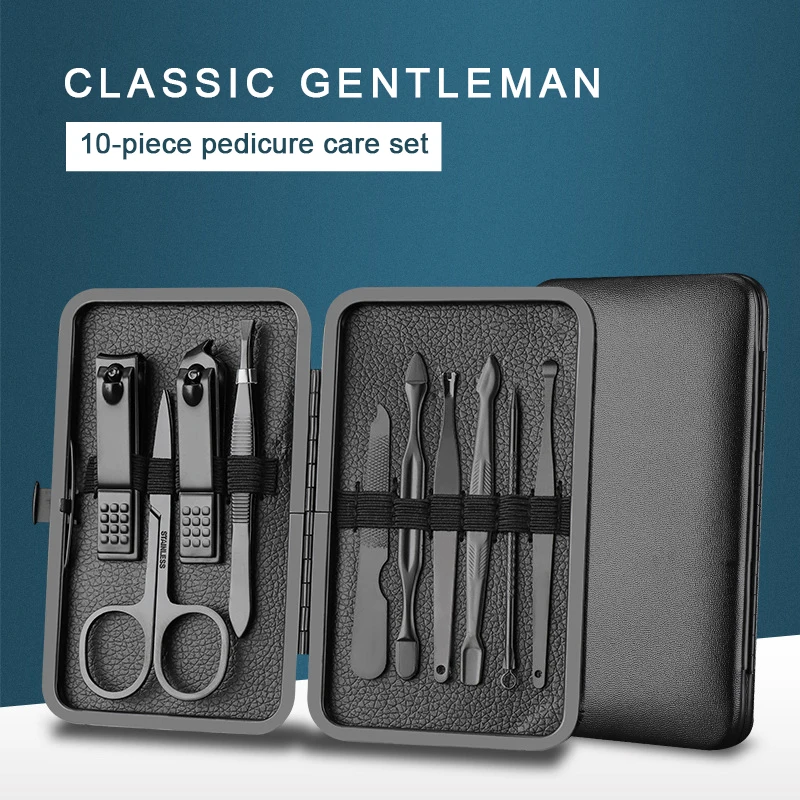 Частная марка нержавеющая сталь портативный мужские дорожные сумки дамы маникюр педикюр набор подарочный набор инструментов, набор для маникюра и педикюра, маникюрный набор