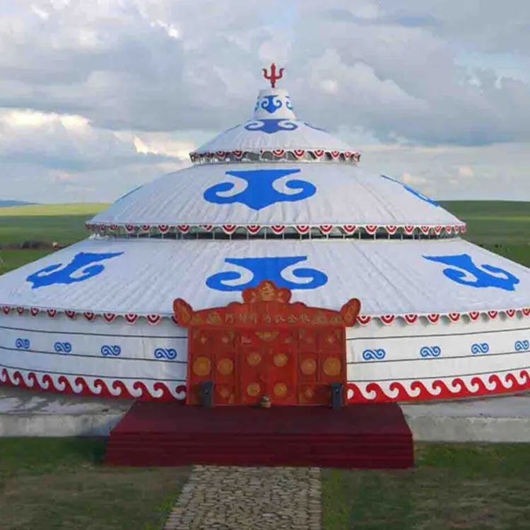 Large yurt outdoor tent farmhouse food grassland scenic spot warm homestay camping steamed bun house