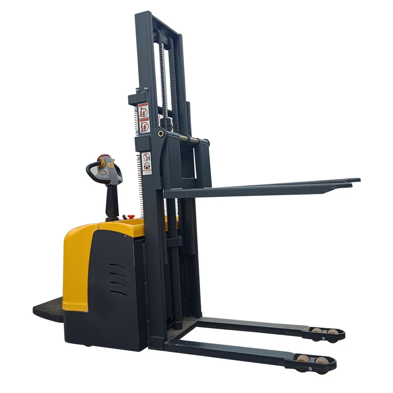 Factory supply electric stacker machinery use for warehouse workshop 1000kg 1500kg fully electric pallet stacker