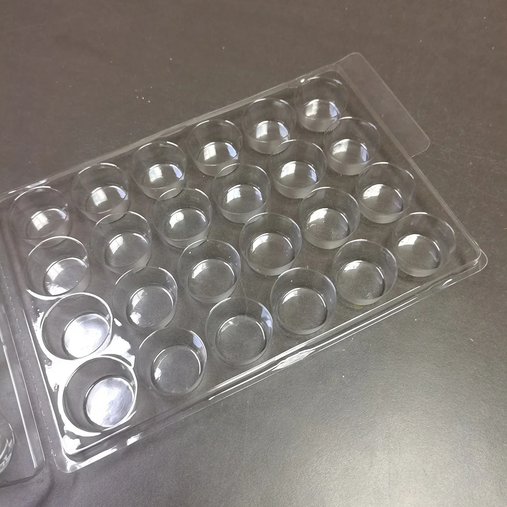 Clear 24 Cavity Mini Cupcake Truffle Clamshell Packing Tray