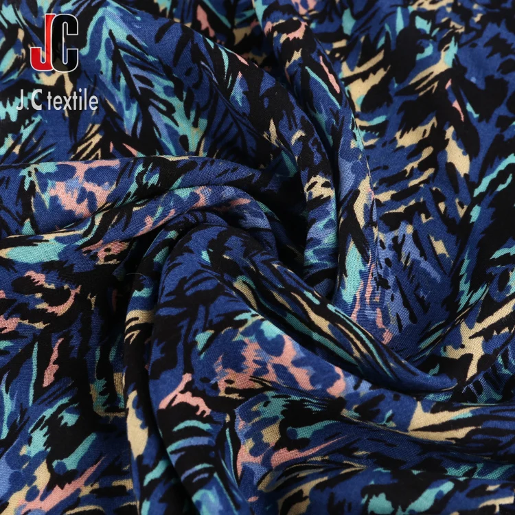 AJ1765 JC TEXTILE textured fabric rayon shally print fabric