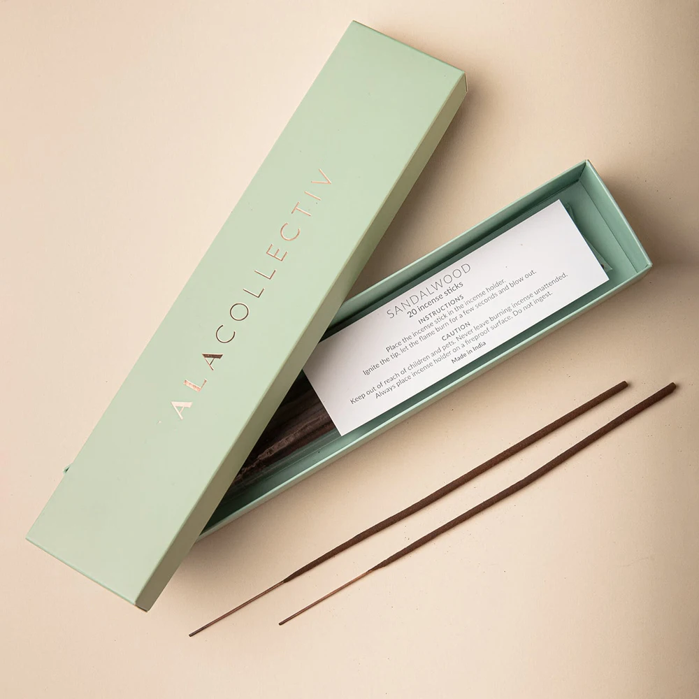 Printing empty incense sticks holder packaging gift box with custom logo