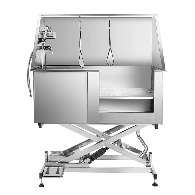 custom size  304 stainless steel dog wash bath tub dog wash basin with lifting function