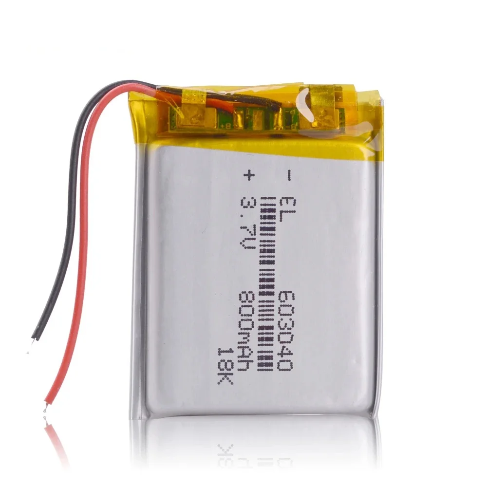 3.7V lithium polymer rechargeable battery 800mAh 603040 For GPS navigator MP3 MP4 MP5 Power Bank Bluetooth speaker Toys