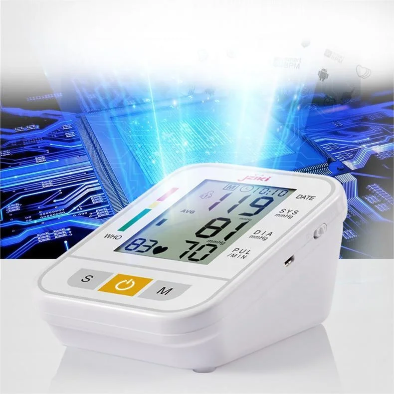 Jziki Blood Pressure Monitor Digital Electronic Sphygmomanomet Automatic BP Machine Heart Rate Pulse Monitor Long Cuff