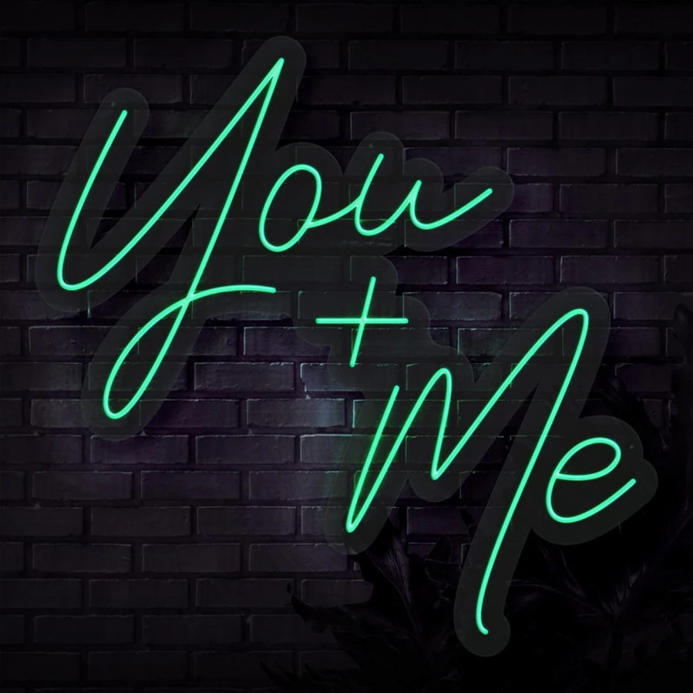 Free Design You and Me Letter Acrylic Neon Signs difference color custom vintage neon signs for Decoration Home